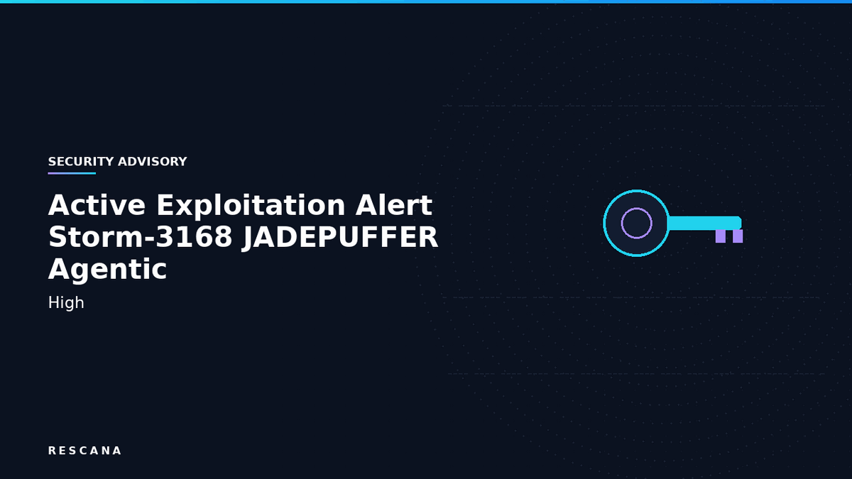 Active Exploitation Alert: Storm-3168 (JADEPUFFER) Agentic Attack Targets Azure via Compromised Service Principals
