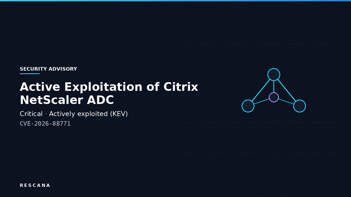 Active Exploitation of Citrix NetScaler ADC and Gateway Zero-Day Vulnerabilities (CVE-2026-88771, CVE-2026-88772) – Urgent Patch Required