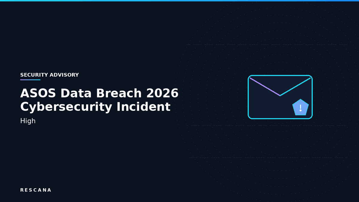ASOS Data Breach 2026: Cybersecurity Incident Analysis of Third-Party Compromise and Social Engineering Attack