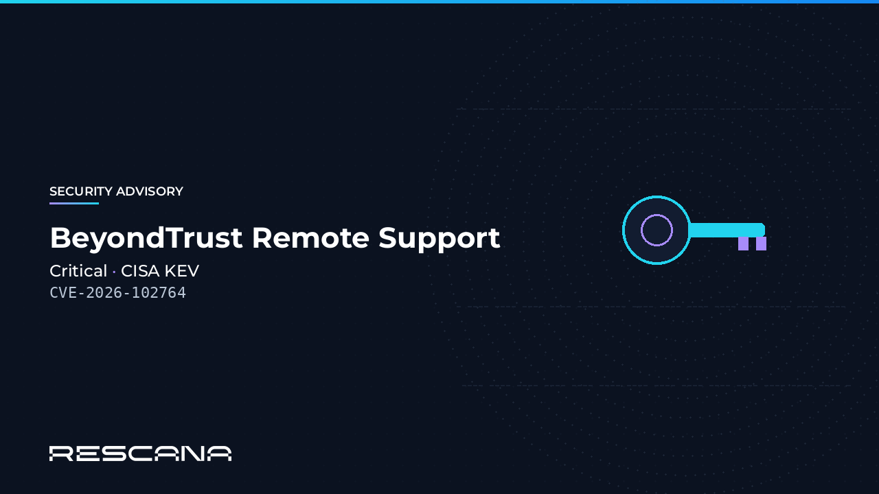 BeyondTrust Remote Support CVE-2026-102764: Zero-Day Exploited Since August, Now in CISA KEV
