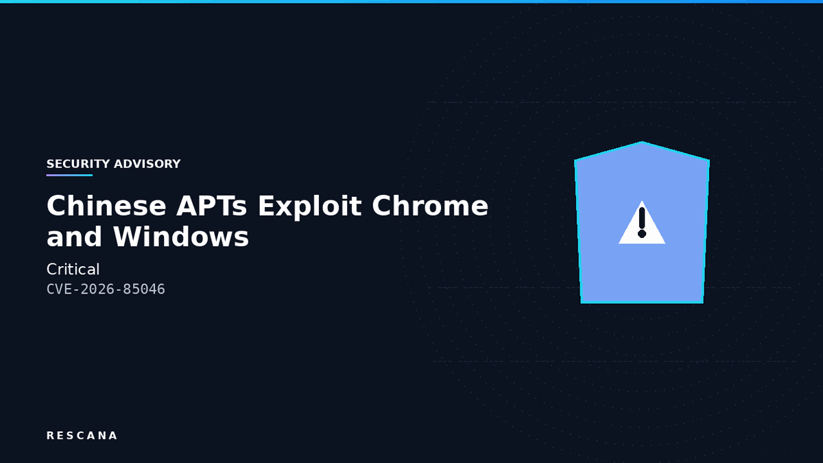 Chinese APTs Exploit Chrome and Windows Zero-Day Chain to Deploy CLEANGULP Malware Targeting Governments and NGOs