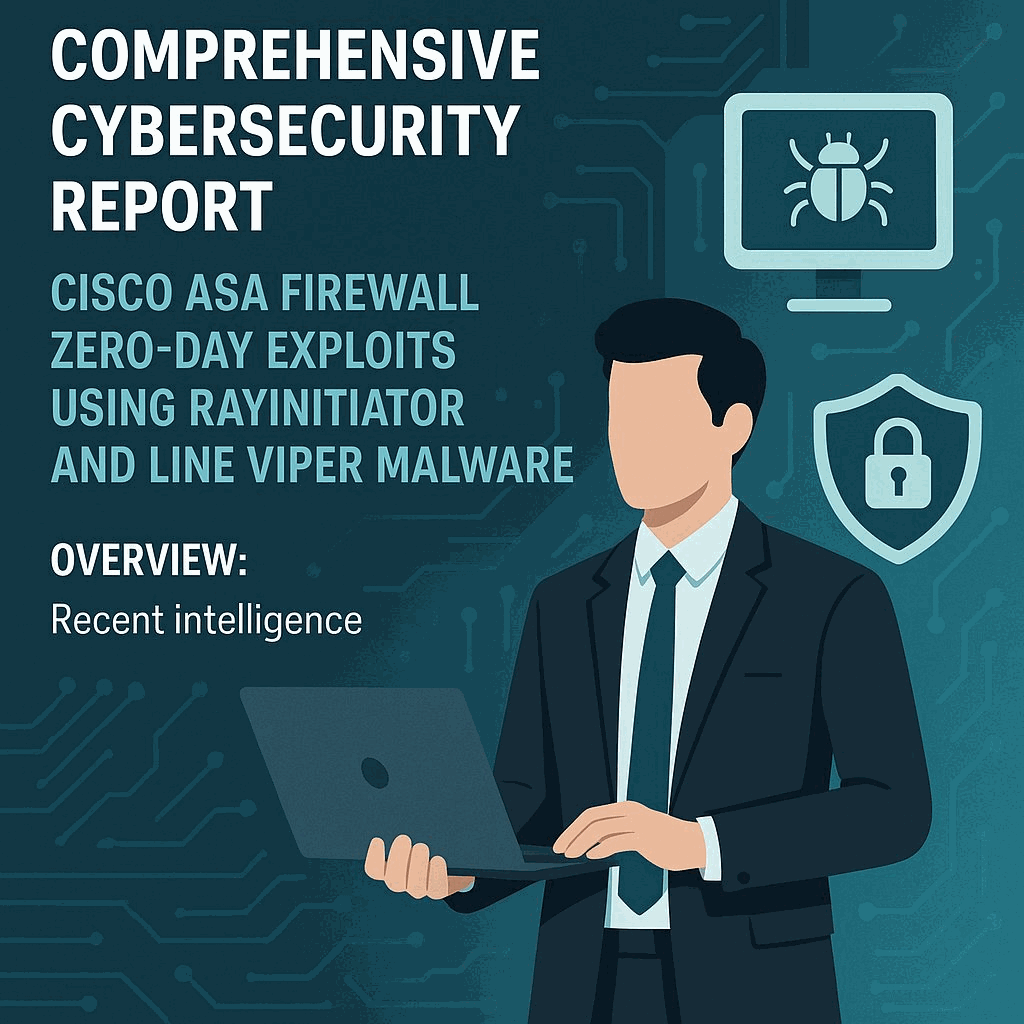 Comprehensive Cybersecurity Report: Cisco ASA Firewall Zero-Day Exploits Using RayInitiator and LINE VIPER Malware