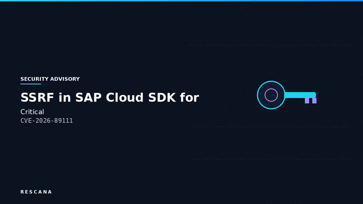 Critical CVE-2026-89111 SSRF Vulnerability in SAP Cloud SDK for Python Threatens SAP BTP OAuth2 Security