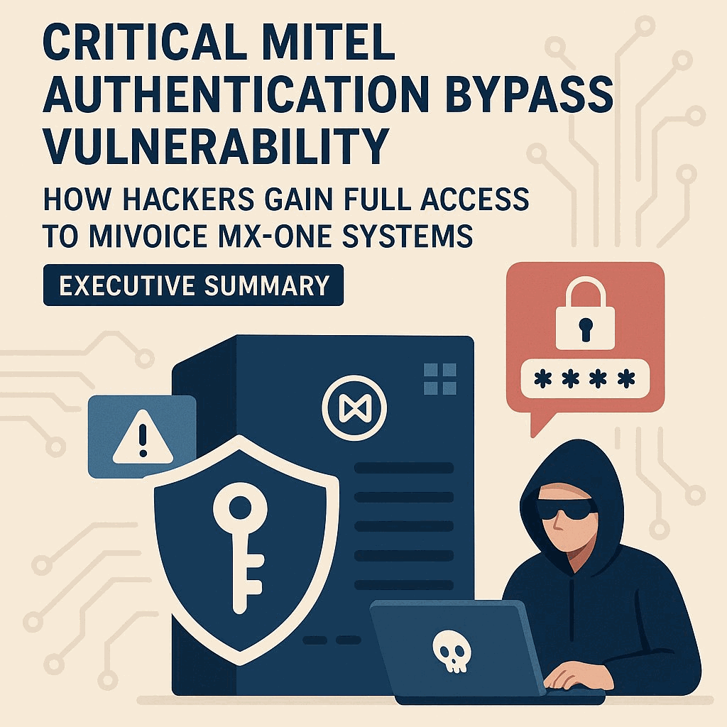 Critical Mitel Authentication Bypass Vulnerability: How Hackers Gain Full Access to MiVoice MX-ONE Systems