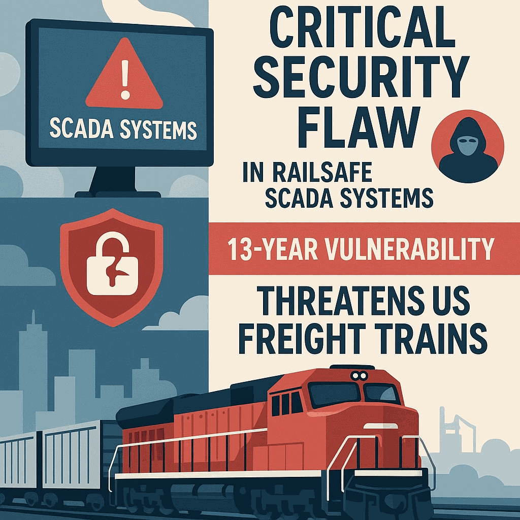 Critical Security Flaw in RailSafe SCADA Systems: 13-Year Vulnerability Threatens US Freight Trains
