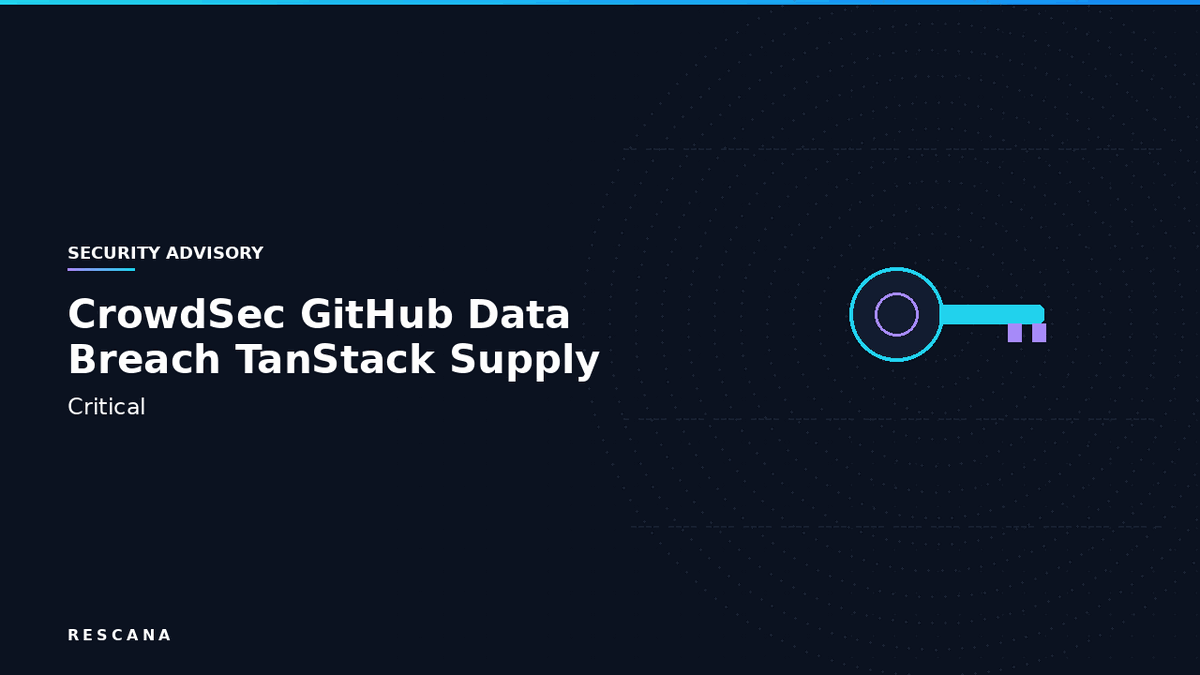 CrowdSec GitHub Data Breach: TanStack Supply Chain Attack and Offboarding Failure Analysis