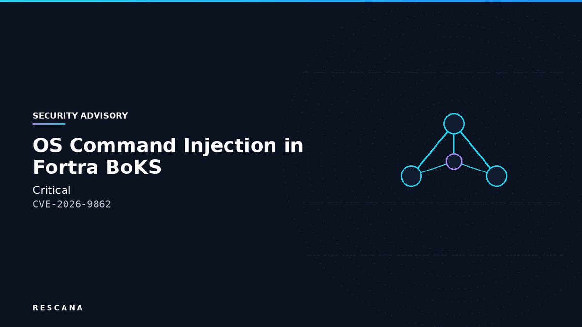 CVE-2026-9862: Critical OS Command Injection Vulnerability in Fortra BoKS Core Privileged Access Manager Threatens System Security