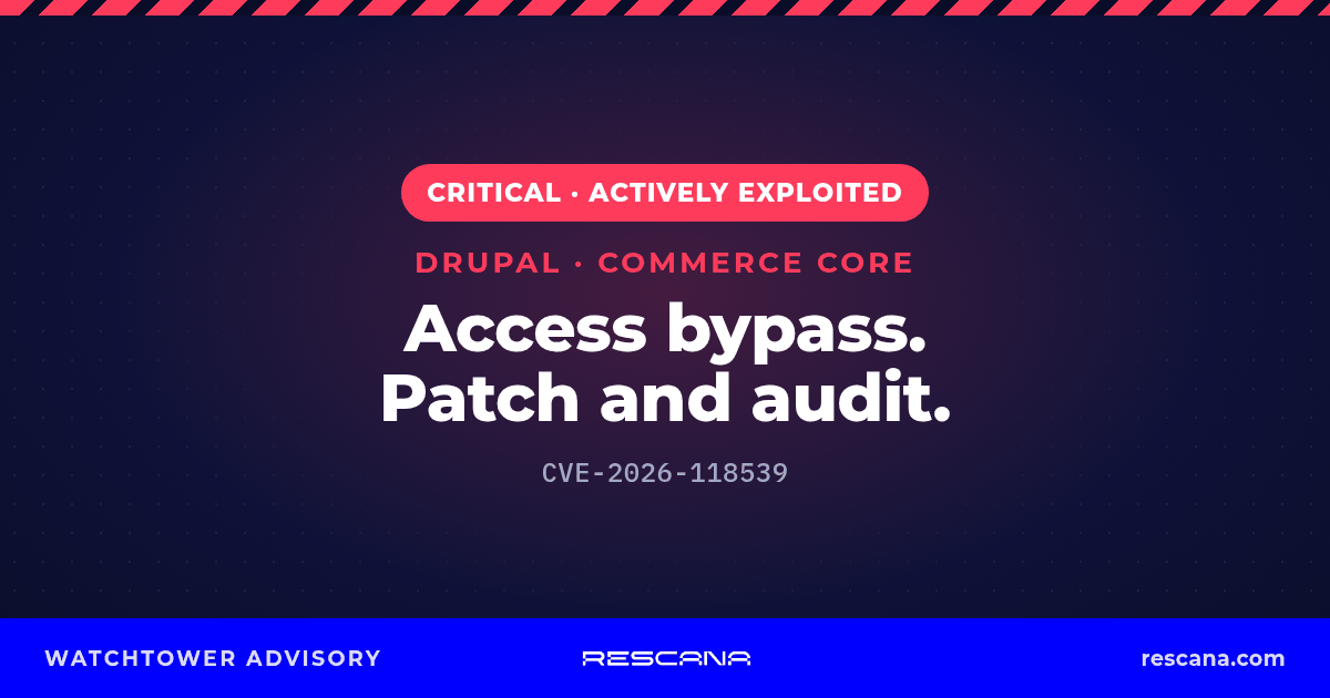 Drupal Commerce Core CVE-2026-118539: Critical, actively exploited per Drupal; access bypass fixed in Commerce Core 3.3.13 and 8.x-2.41.