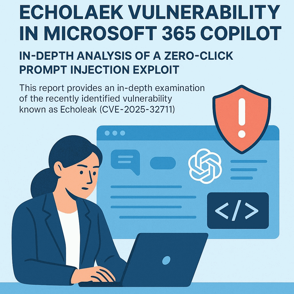 EchoLeak Vulnerability in Microsoft 365 Copilot: In-Depth Analysis of a Zero-Click Prompt Injection Exploit