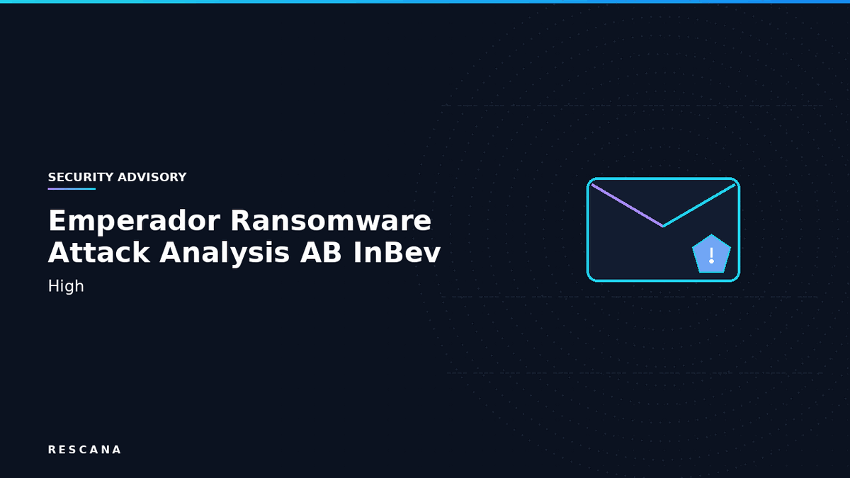 Emperador Ransomware Attack Analysis: AB InBev Azure Cloud Data Breach and PKI Certificate Exposure (October 2026)