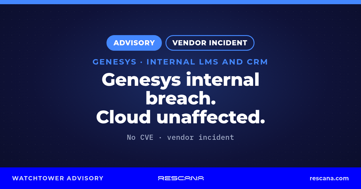Genesys Discloses Breach of Internal LMS and CRM Systems; Genesys Cloud ...