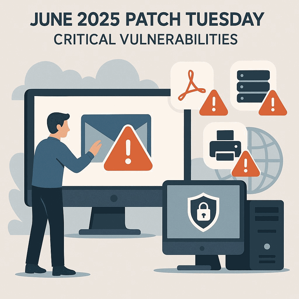 June 2025 Patch Tuesday: Critical Vulnerabilities in Microsoft Exchange Server, Adobe Acrobat, Oracle WebLogic & Windows Print Spooler