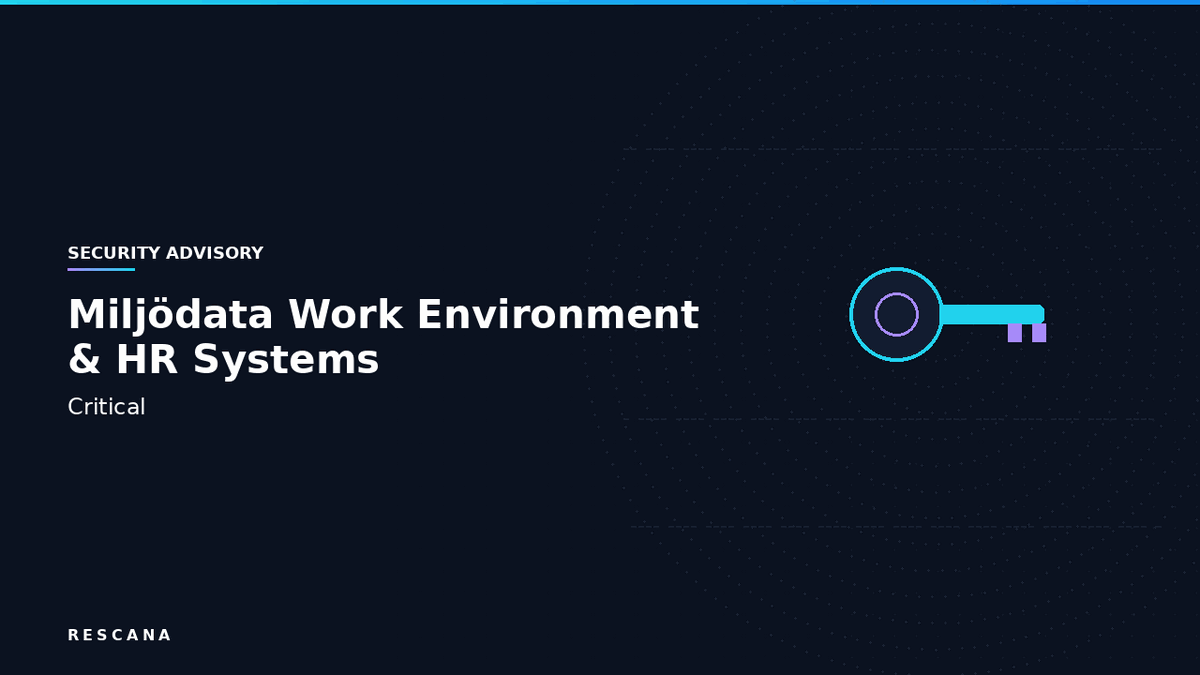 Miljödata Work Environment & HR Systems Breach: DataCarry Ransomware Attack Exposes 2.2 Million Records, Results in $183,000 Fine