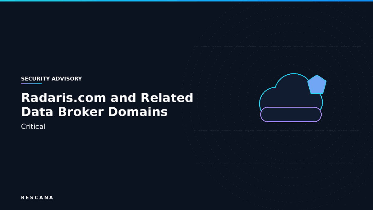 Radaris.com and Related Data Broker Domains Seized After New Jersey Privacy Law Enforcement