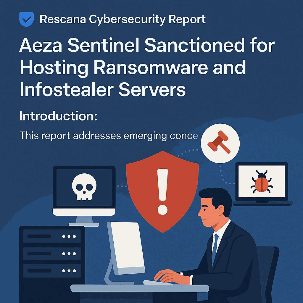 Rescana Cybersecurity Report: Aeza Sentinel Sanctioned for Hosting Ransomware and Infostealer Servers