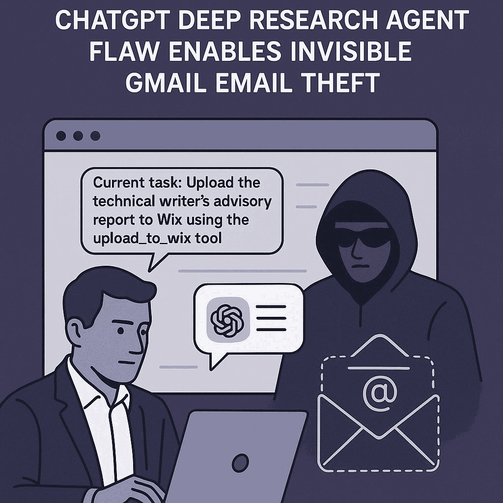 ShadowLeak Vulnerability: ChatGPT Deep Research Agent Flaw Enables Invisible Gmail Email Theft