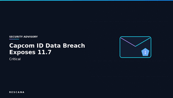 Capcom ID Data Breach Exposes 11.7 Million User Accounts: Incident Analysis and Security Impact