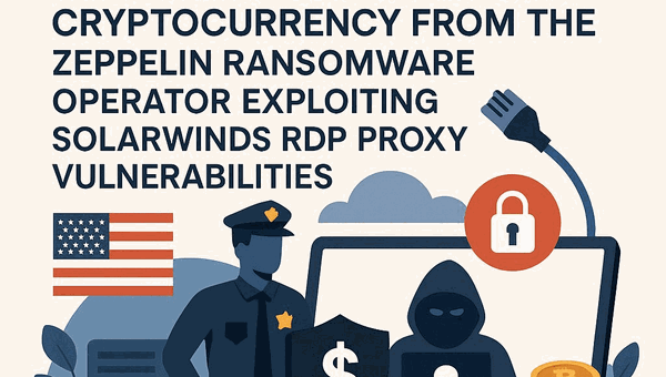 U.S. Seizes $2.8M in Crypto from Zeppelin Ransomware Operator Exploiting SolarWinds RDP Proxy Vulnerabilities